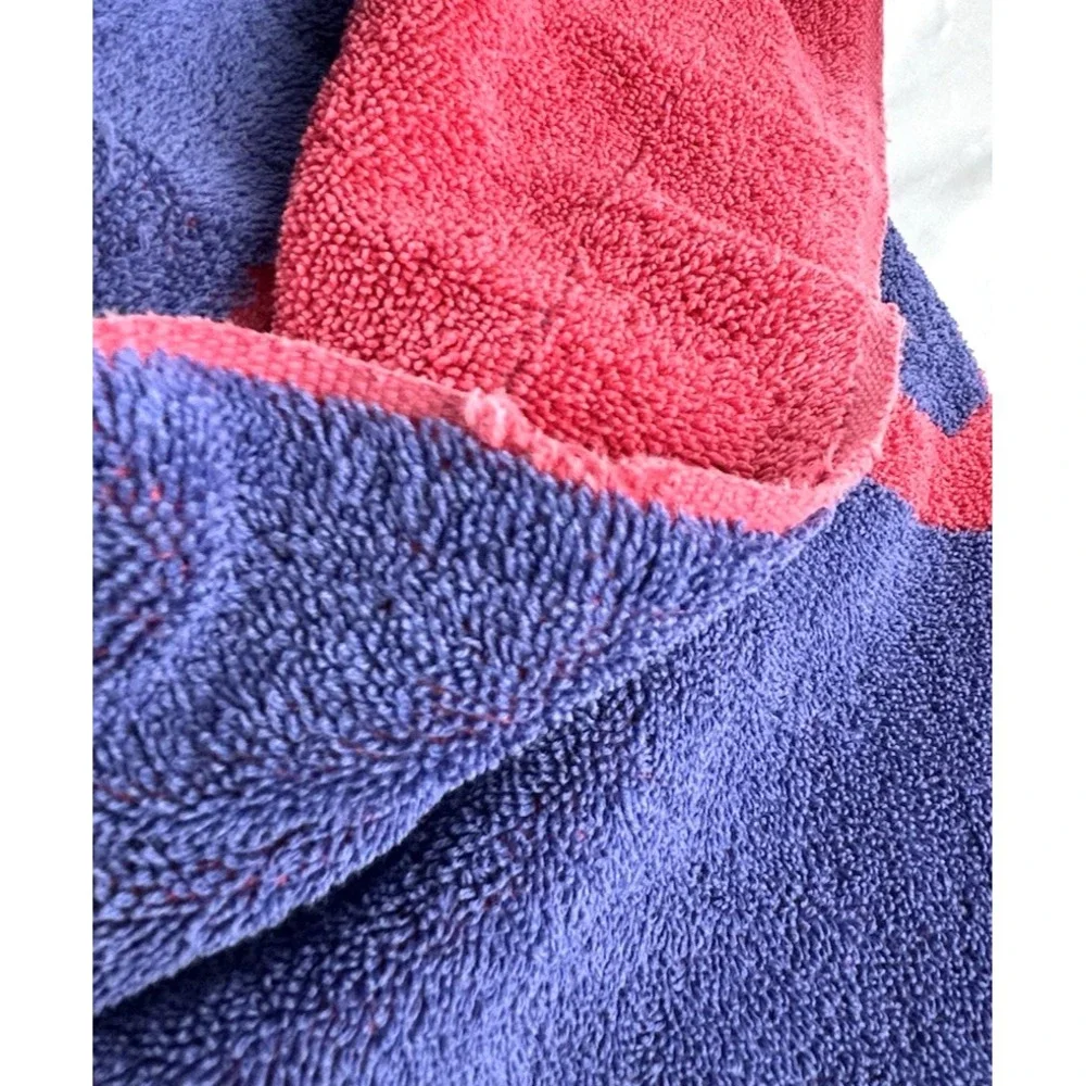 Vintage Polo Ralph Lauren Beach Towel Red Blue Spellout Large USA Cotton RARE